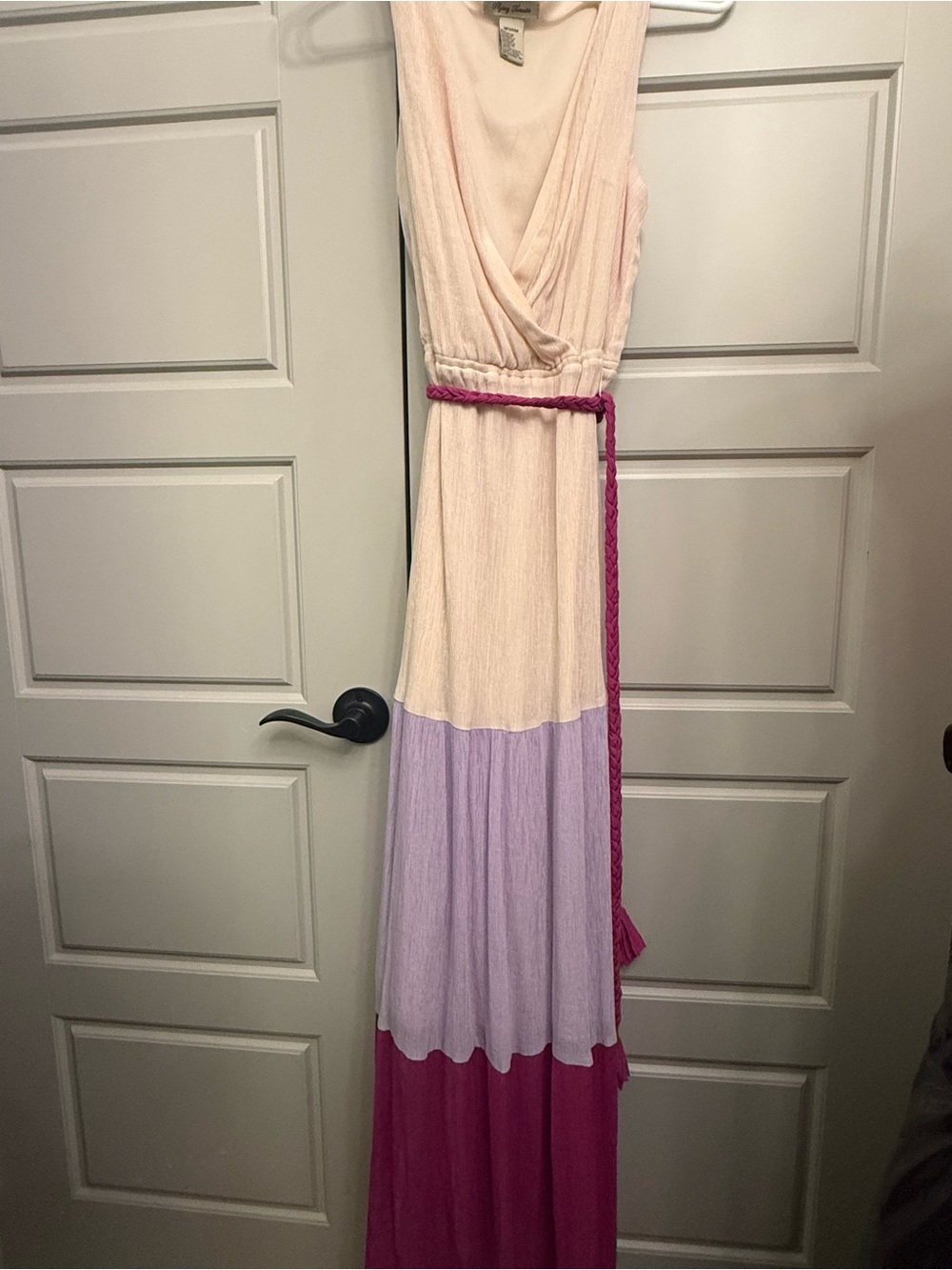 Flying Tomato Sleeveless Colorblock Maxi Dress in Blush, Lavender & Magenta - Picture 3 of 4